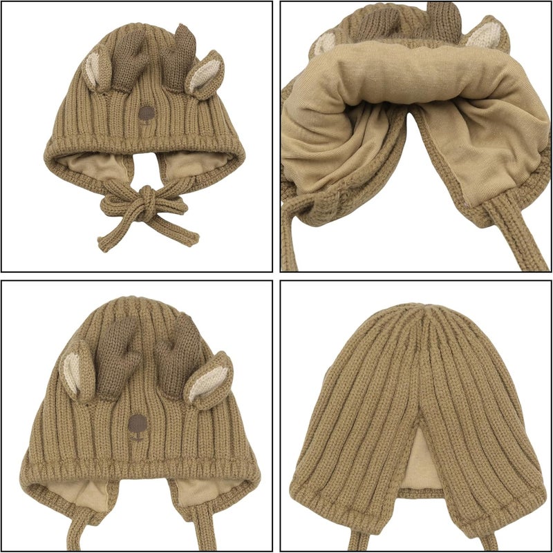 MINGSEECESS Kids Knitted Beanie Hat Cute Frog Cartoon Winter Warmer Cap with Big Eyes for Baby Boys Girls - Image 5